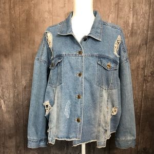 caution to the wind denim jacket